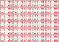 Набор наклеек на розетки "48В", 3х1,5 см.