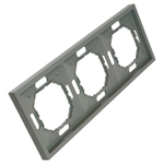 Рамка STEKKER, PFR00-5003-10 3-местная, серия Эмили, платиново-серый, soft touch 49964