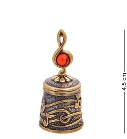 AM-3555 Наперсток «Нотка» (латунь, янтарь)