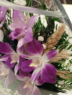 натуральные цветы в стекле, вакуум