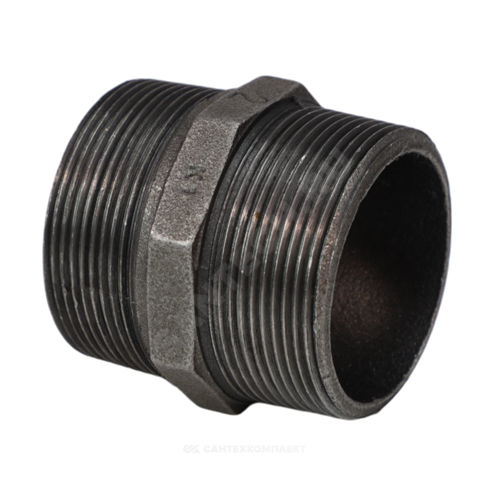 Ниппель прямой чугун Ду 15 (1/2") НР Fittex PLUS