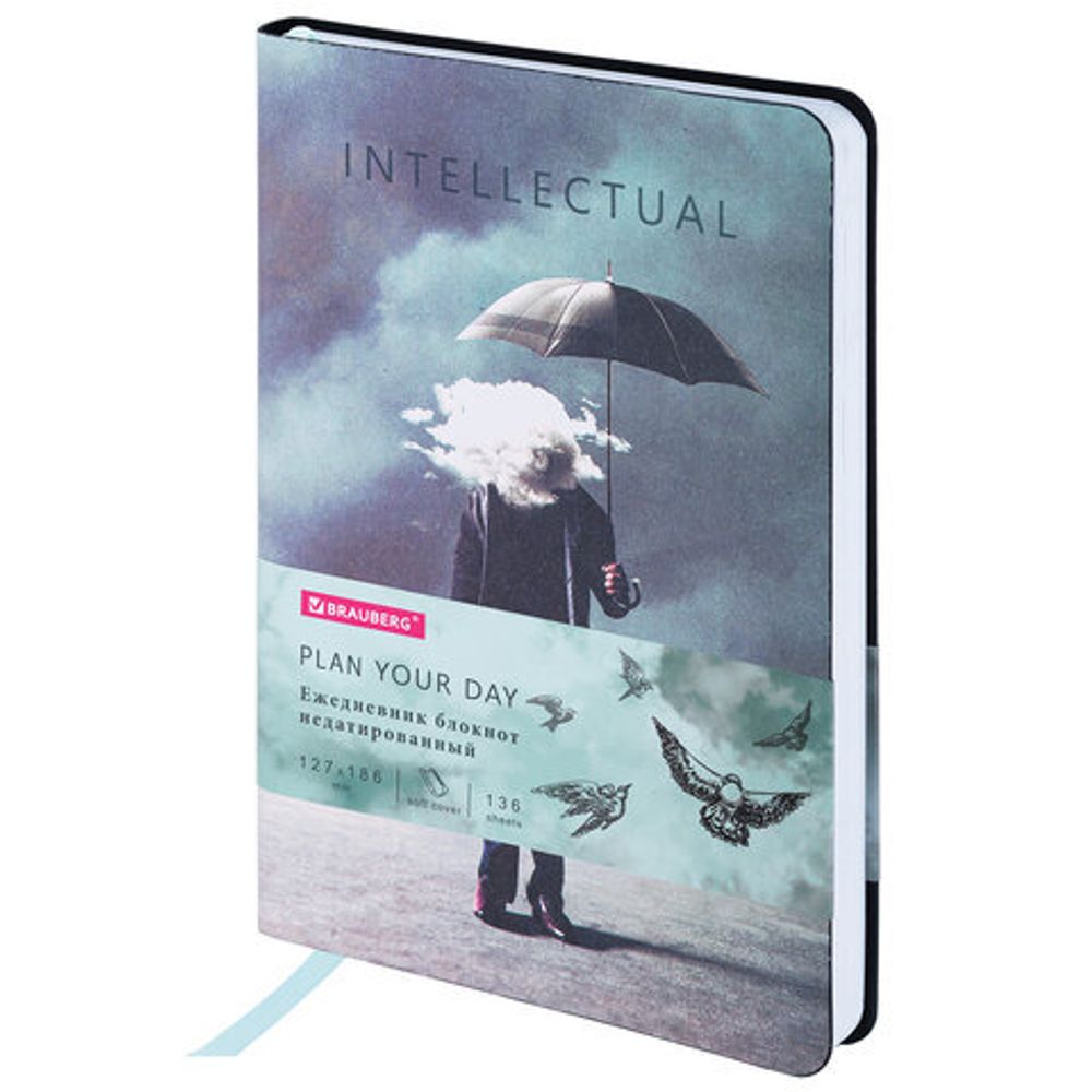 Ежедневник недатированный B6 (127х186 мм), BRAUBERG VISTA, под кожу, гибкий, 136 л., "Spirit", 112117