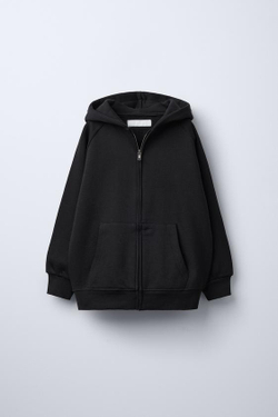 ZARA ХУДИ С МОЛНИЕЙ, ЧЕРНЫЙ