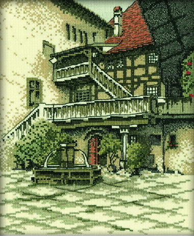 "Внутренний дворик замка"-R139 вышивка