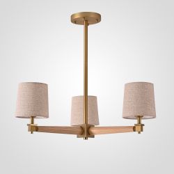 Люстра На Штанге Jorgenson D70 Beige/Light Wood By Imperiumloft