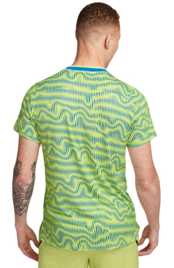 Мужская теннисная футболка Nike Court Advantage Tennis Top - light lemon twist/light photo blue/black