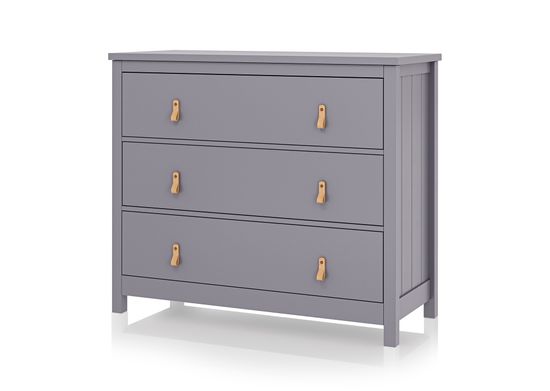 Комод Wood 3 ящика (серый)