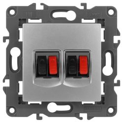 Розетка ЭРА Elegance 14-3112-03 аудио двойная IP20 алюминий