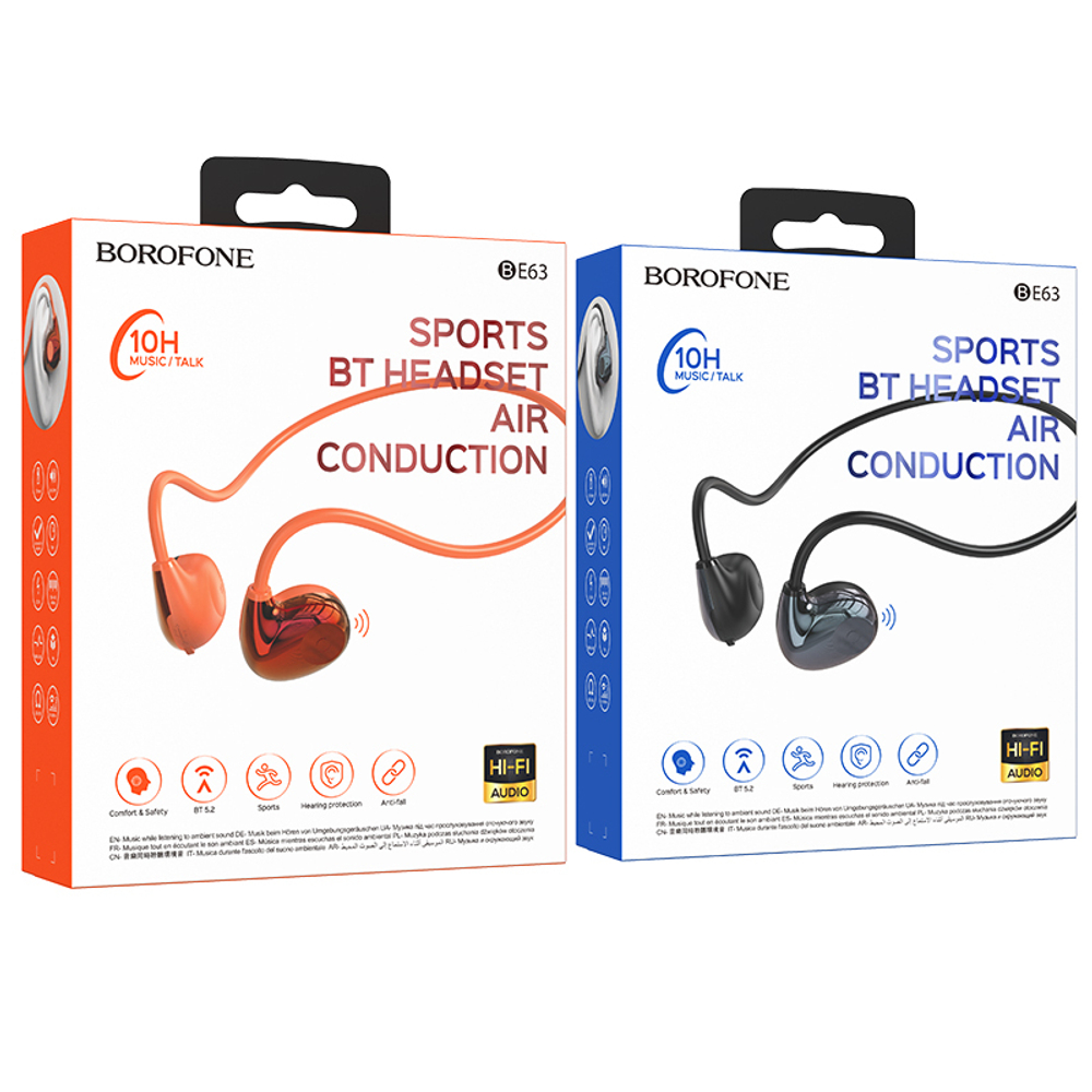 Спортивные наушники Bluetooth BOROFONE BE63 (черный)