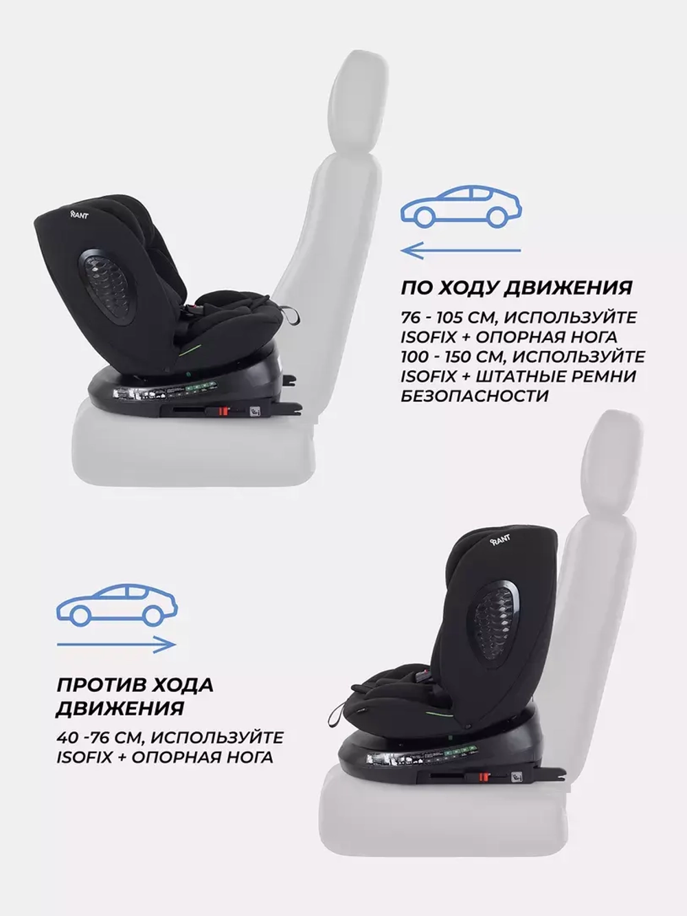 Автокресло RANT AY819 "HELIX" isofix (40-150см)