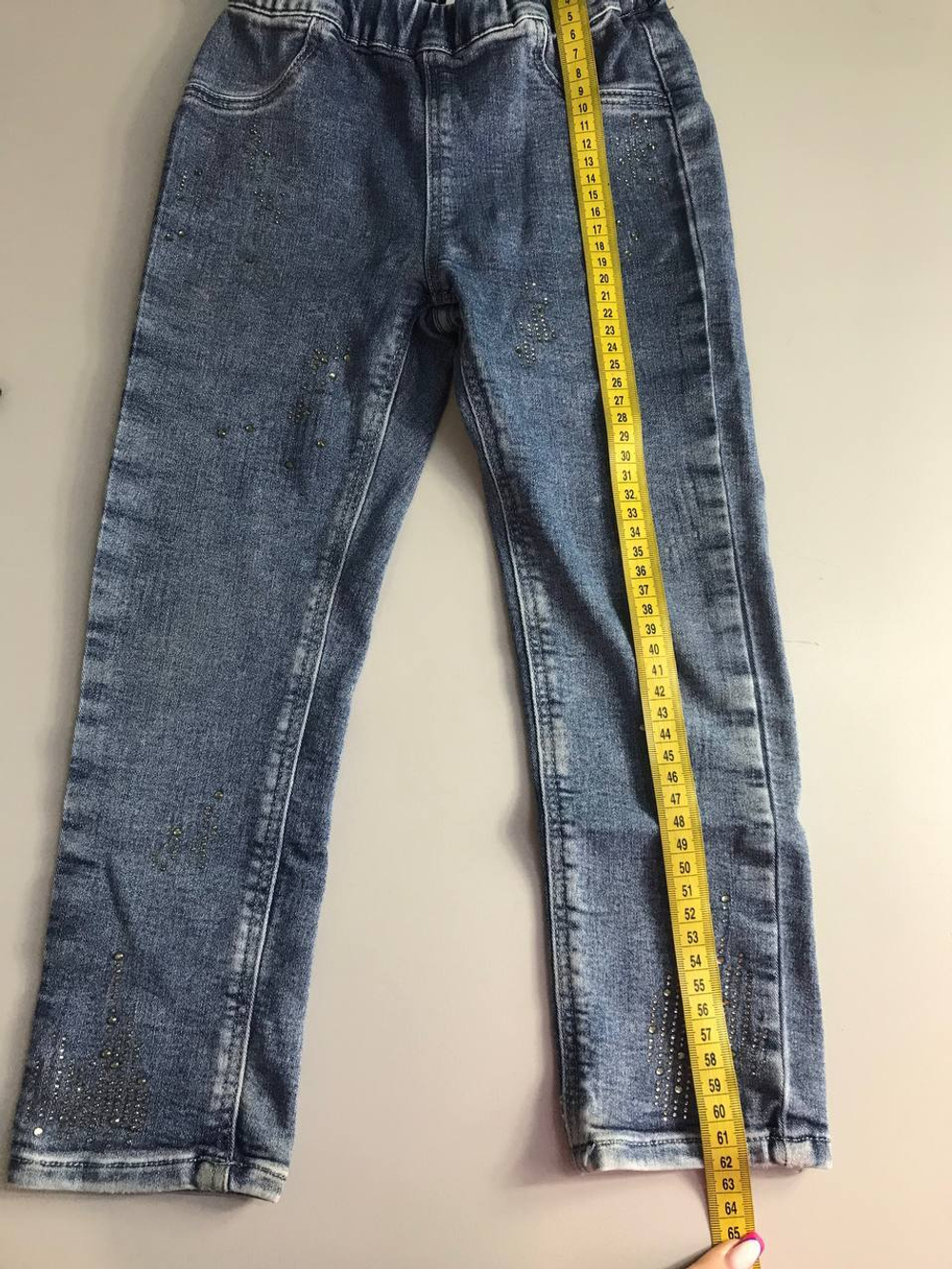 Джинсы Gloria Jeans со стразами, на 4/5 лет