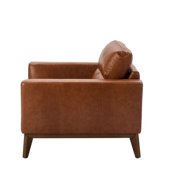 Кресло Angel Cerda KF1016-1P, коричневая кожа