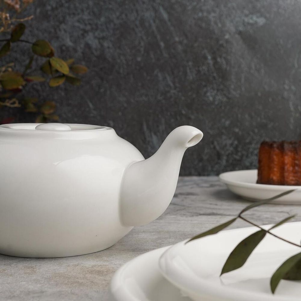 Чайник 450 мл d 12 см h7,5 см белый фарфор NEW P.L. Proff Cuisine [1]