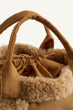 ZARA СУМКА ЧЕРЕЗ ПЛЕЧО, КОРИЧНЕВЫЙ