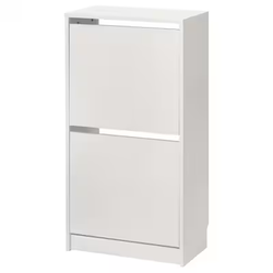 БИССА BISSA Тумба для обуви, 2 отделения, белый,49x28x93см