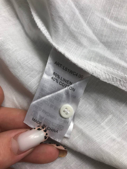 Рубашка Ostin льняная, маркировка XS, визуально на 42 размер