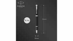 Перьевая ручка Parker IM Mat Black CT, перо: F, цвет чернил: blue, в подарочной упаковке.