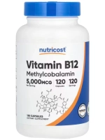 Витамин B12 Метилкобаламин 5000 мкг 120 капсул