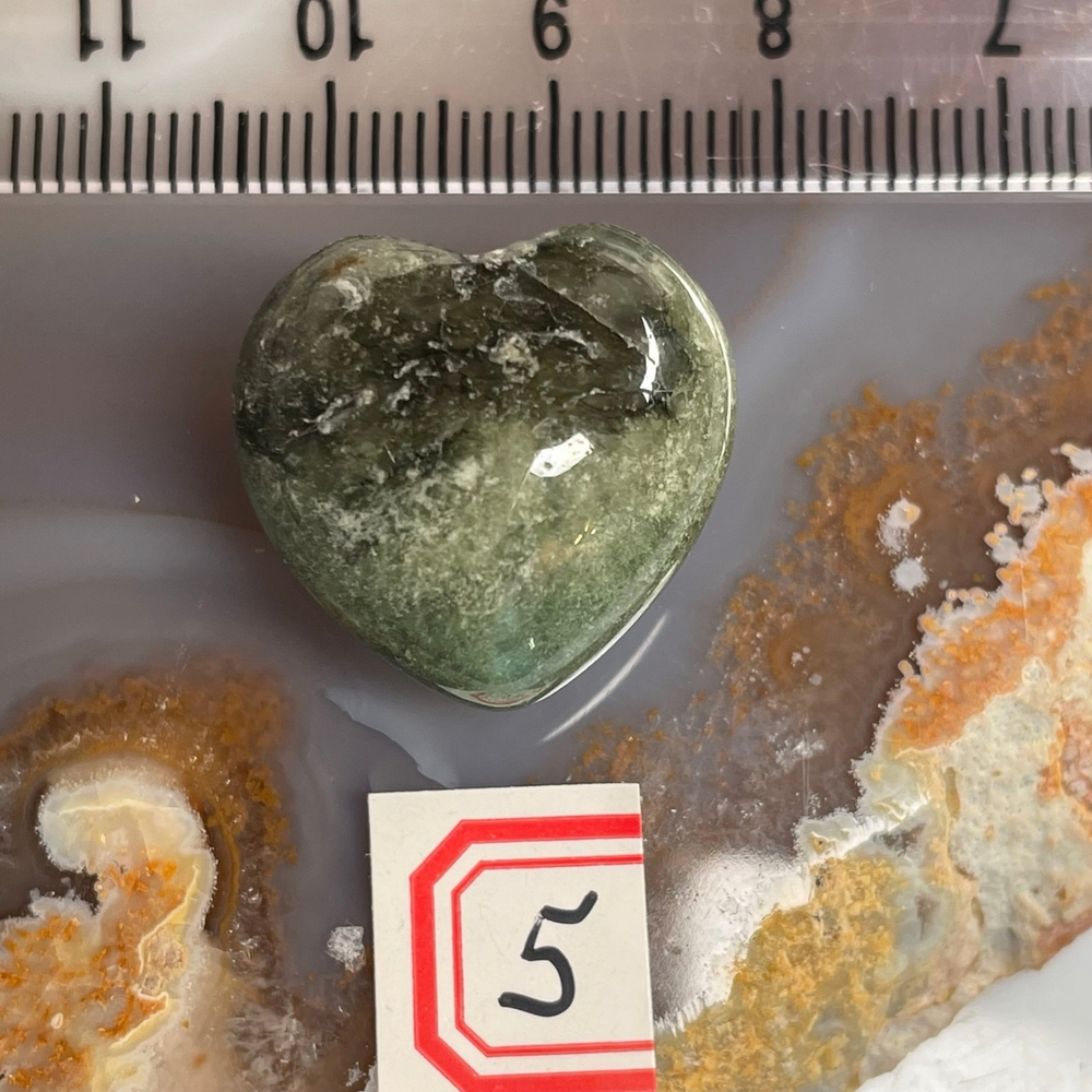 24876 Агат Моховой сердце 20мм Индия-92