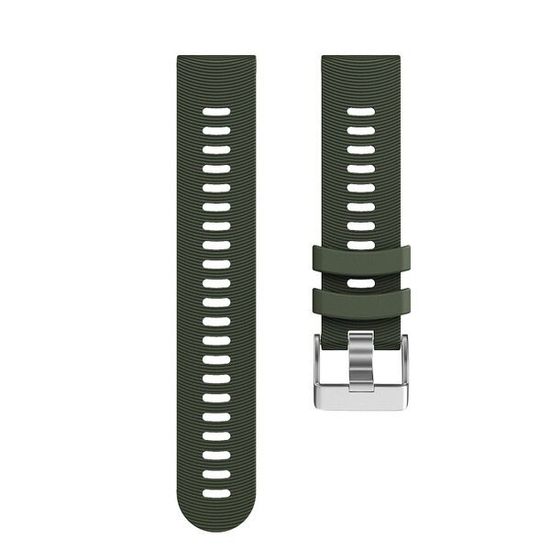 Ремешок Premium 20 мм силиконовый для Garmin Forerunner 55/245/645, Venu, Venu Sq, Venu 2 Plus, Vivoactive 3, Vivomove быстросъемный (Хаки)