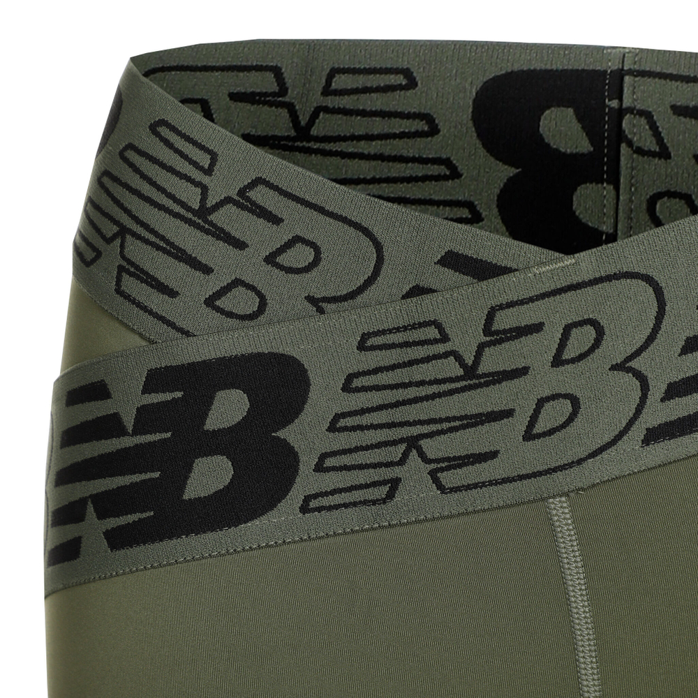 Женские теннисные брюки New Balance Relentless Crossover High Rise 7/8 Tight Women - Green