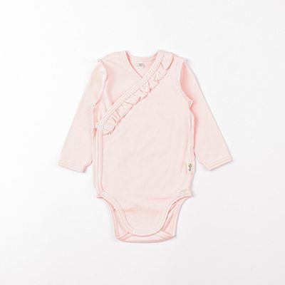 Long-sleeved bodysuit with ruffles 3-18 months - Light Pink