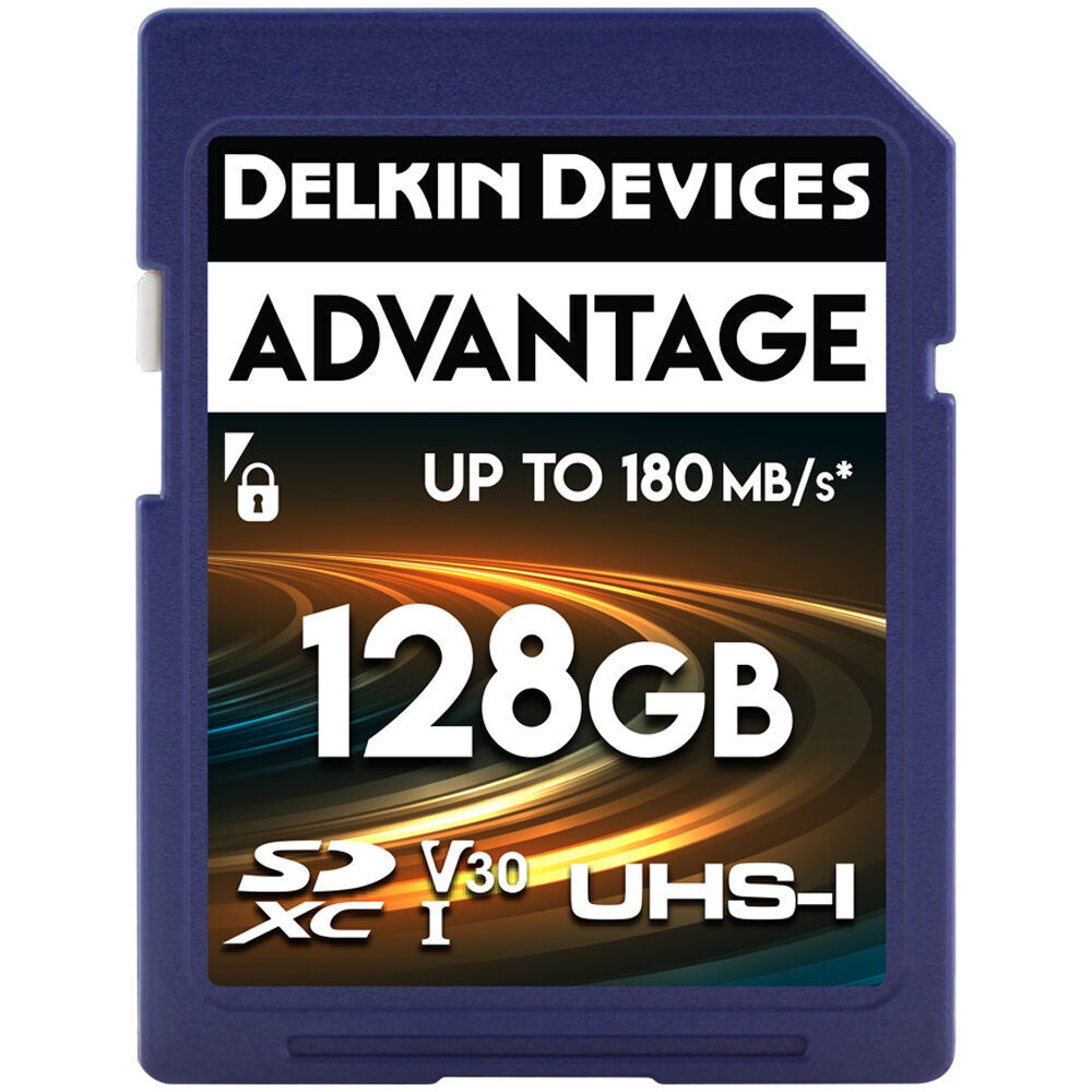 Карта памяти Delkin Devices Advantage SDXC 128GB UHS-I U3 V30, R/W 180/100 МБ/с