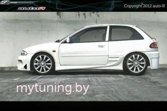 Накладки на пороги STREET RACING для Mitsubishi Colt CA0