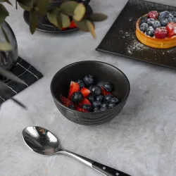 Соусник 150 мл d 9,8 см h5 см круглый фарфор Black Raw Wood P.L. Proff Cuisine [4]