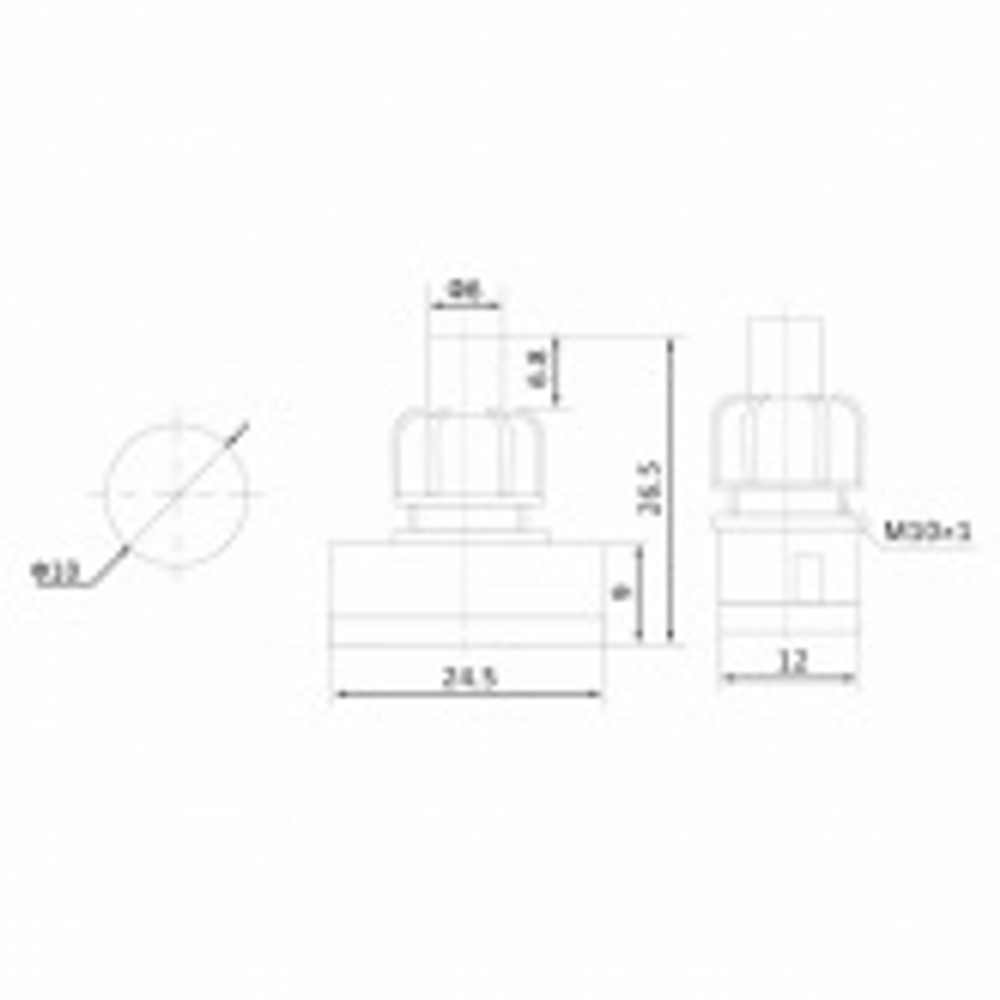 Выключатель-кнопка 250V 1А (2с) ON-OFF белый (для настольной лампы) Rexant 36-3010