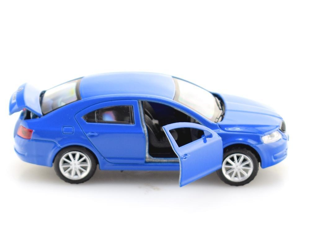 Модель ин. мет. "Skoda Octavia" 12см, открыв. двери, синий, в коробка OCTAVIA-BU (Технопарк)
