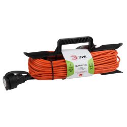 Удлинитель силовой ЭРА UFx-1-2x1.0-40m на рамке без заземления 1 розетка 40м ПВС 2х1мм2 | Силовые удлинители