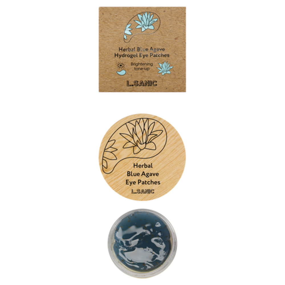 [L.Sanic] Herbal Blue Agave Hydrogel Eye Patches - Гидрогелевые патчи с экстрактом агавы, 60 шт