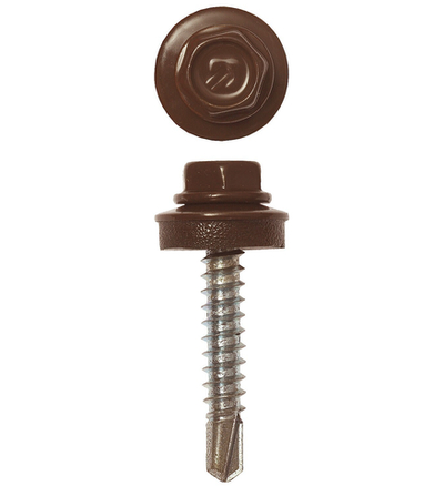 ЗУБР СКД 8017, 29 х 4.8 мм, шок.-коричн., 400 шт, кровельный саморез, Профессионал (4-300315-48-029-8017)