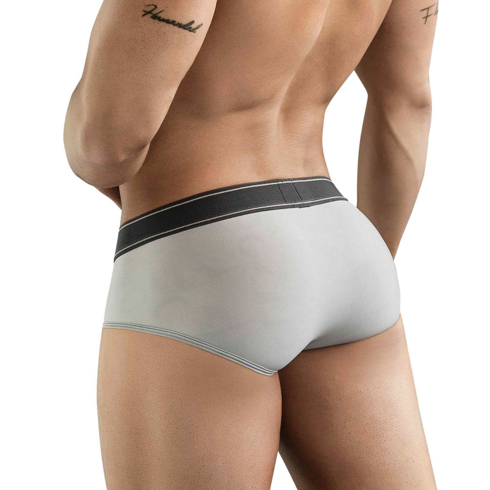 Серые мужские трусы-брифы Clever Natura Piping Brief