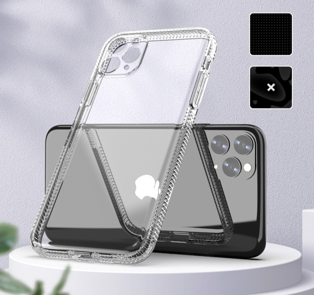 Противоударный мягкий чехол для iPhone 11 Pro Max, высокие защитные свойства, серия Clear от Caseport