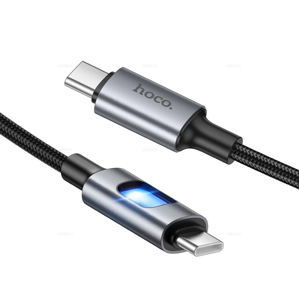 Кабель Type-C на Type-C 60W Hoco U144 (black) (Краснодар склад)