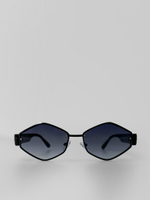 Очки 3308 геометрические с металлической оправой и черными дужками