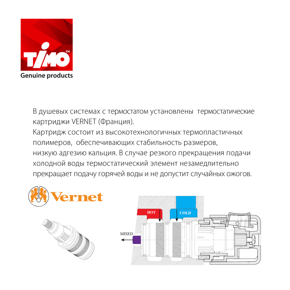 Душевая система встроенная с термостатом Timo Petruma SX-5049/00SM хром