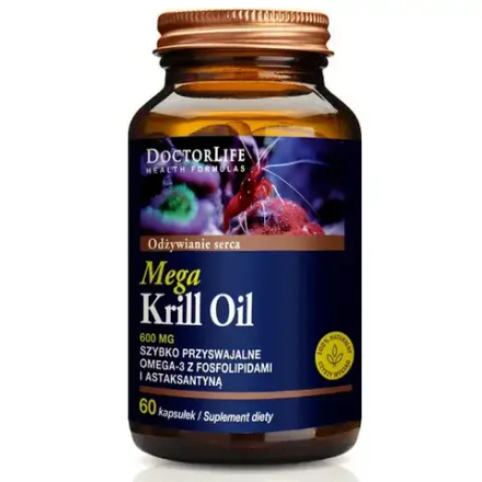 Диетическая добавка Doctor Life Krill Oil Omega-3 600 мг, 60 капсул