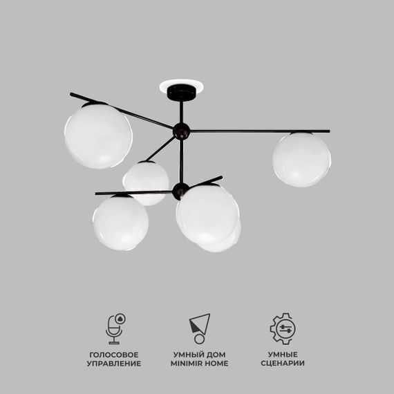 Потолочная люстра Eurosvet Marbella 60147/6 черный Smart