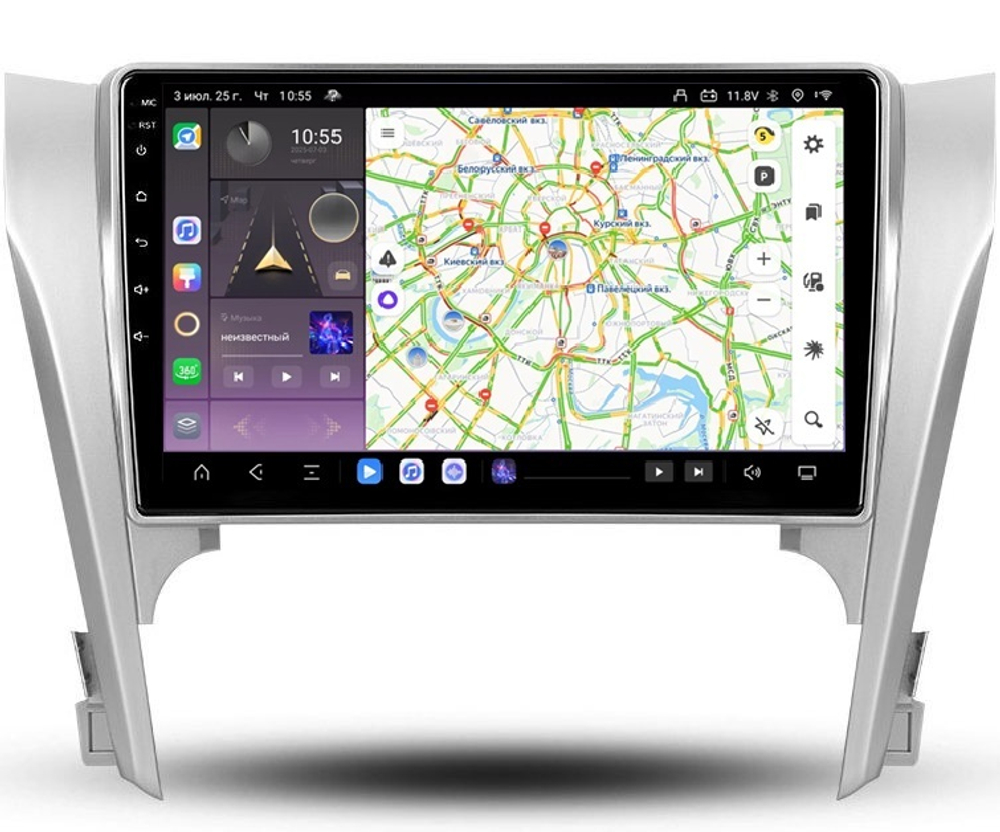 Магнитола для Toyota Camry 50 2011-2014 - Kuberg QLed, Android 13, TS20, CarPlay, SIM-слот