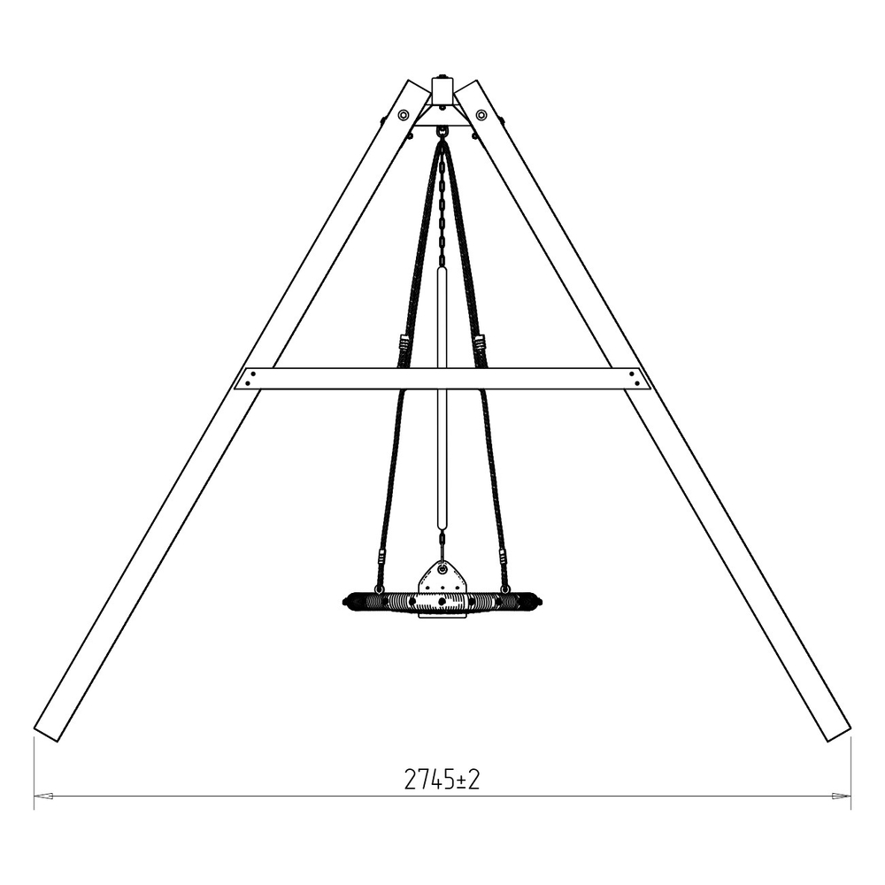 Деревянные качели с качелями гнездо 60 см и гибкими качелями