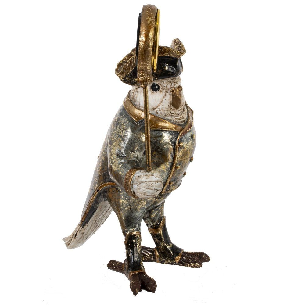 GAEM Фигурка декоративная с часами "Попугай" (LR44х1 н/п), L12 W14 H22,5 см