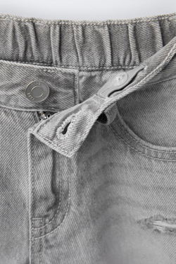 ZARA ДЖИНСОВЫЕ ШОРТЫ, СЕРЫЙ