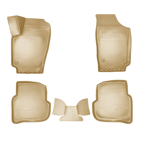Ковры в салон Norplast/Unidec для Volkswagen Polo в кузове SD (2010-), Бежевый, арт.NPA11-C95-421-B