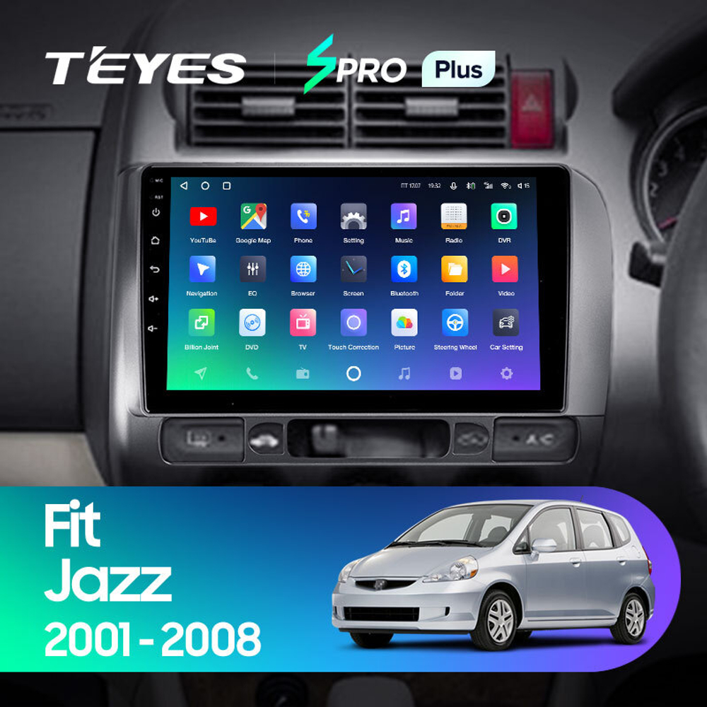 Teyes SPRO Plus 9" для Honda Fit, Jazz 2001-2008 (прав)