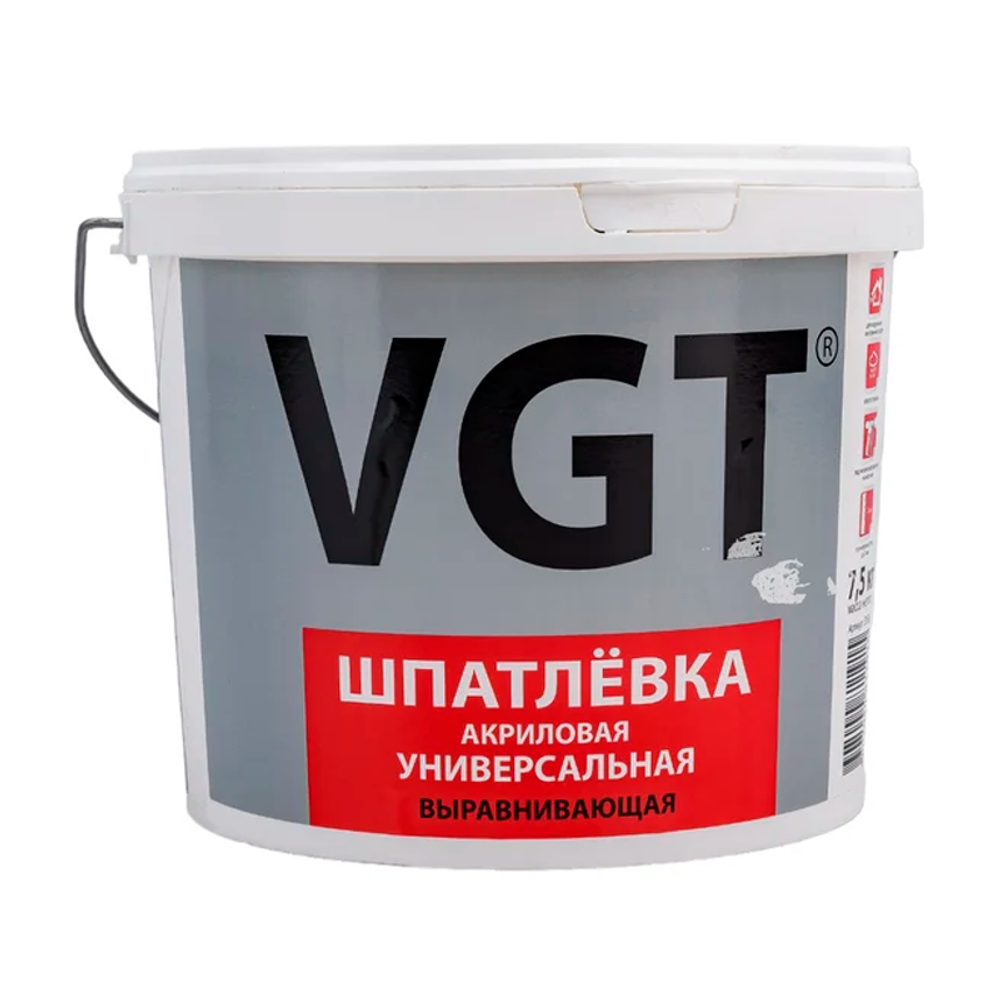 Шпатлевка акриловая универсальная влагостойкая  7,5кг (ВГТ)