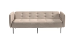 Monaco диван-кровать прямой с подлокотниками, трехместный, бархат пепельно-бежевый 25