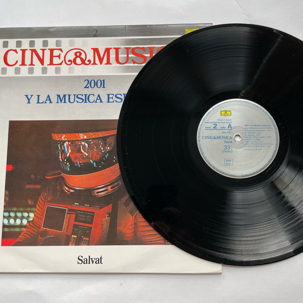 Винтажная виниловая пластинка LP 2001 Y La M sica Espacial, Музыка Из Кинофильма Космическая Одисея 2001, Стэнли Кубрик (Испания 1987)